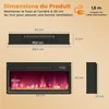 Promotions Elektrinė židinio įdėklas, 68x12x34 cm, Juoda