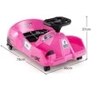 Promotions Elektrinis lenktyninis kartingas, 12V lenktyninė mašina su nuimamu mopso vežimėliu, rožinė, 12V