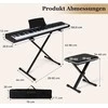 Promotions Elektrinis pianinas, 130.5x22.5x12 cm, juodas, reguliuojamas stovas