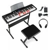 Promotions Elektrinis pianinas, 90.5x23x5.5 cm, juodas, reguliuojamas stovas