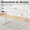 Promotions Elektrinis stalas 120x60x73-122 cm baltas reguliuojamo aukščio
