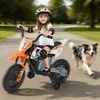 Promotions Elektrinis vaikų motociklas 107x56x70 cm oranžinis, su pagalbiniais ratukais