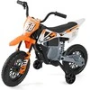 Promotions Elektrinis vaikų motociklas 107x56x70 cm oranžinis, su pagalbiniais ratukais