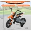 Promotions Elektrinis vaikų motociklas 107x56x70 cm oranžinis, su pagalbiniais ratukais