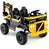 Promotions Elektrinis vaikų pedalinis ekskavatorius 157x77,5x77 cm geltonas, statybinė transporto priemonė