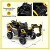 Promotions Elektrinis vaikų pedalinis ekskavatorius 157x77,5x77 cm geltonas, statybinė transporto priemonė