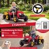 Promotions Elektrinis važiuojamas traktorius su priekaba 139x59x56 cm Raudonas Plastikas ir Metalas