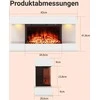 Promotions Elektrinė židinys, 82x20.6x41.8 cm, Balta