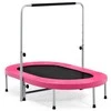 Promotions Fitneso batutas, dvigubai sulankstomas, reguliuojama turėklė, rožinė