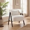 Promotions Fotelis 65x62x72,5 cm baltas, dirbtinio triušio kailio apmušalas