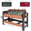 Promotions Futbolo ir biliardo kombinuotas stalas, 137x61x84 cm, juoda ir ruda