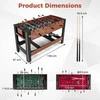 Promotions Futbolo ir biliardo kombinuotas stalas, 137x61x84 cm, juoda ir ruda