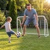 Promotions Futbolo vartai 121x60x80 cm balti, metalinis rėmas