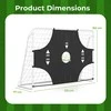 Promotions Futbolo vartai 215x77x152 cm balti, nuimama taikinio siena