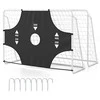 Promotions Futbolo vartai 215x77x152 cm balti, nuimama taikinio siena