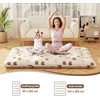 Promotions Futono čiužinys 140x200 cm, rudas, mikropluoštas, skalbiamas užvalkalas, tatamio kilimėlis
