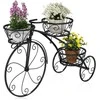 Promotions Gėlių stovelis, metalinis dviračio dizainas, 85x25x50 cm, juodas