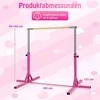 Promotions Gimnastikos skersinis 195x121x85-145 cm rožinis, reguliuojamas, metalas, bambukas
