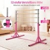 Promotions Gimnastikos skersinis 195x121x85-145 cm rožinis, reguliuojamas, metalas, bambukas