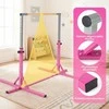 Promotions Gimnastikos skersinis 195x121x85-145 cm rožinis, reguliuojamas, metalas, bambukas