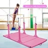 Promotions Gimnastikos treniruočių lygiagretūs strypai, 251,5x132x139,7 cm, violetinės spalvos