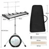 Promotions Glockenspiel, 32 natų, 60x36.5x63.5-97 cm, juoda sidabrinė