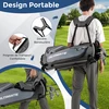 Promotions Kairiarankiams skirtas golfo lazdų rinkinys, pilnas komplektas su stovėjimo krepšiu, 83x51x96 cm, pilkas