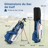 Promotions Golfo klubi rinkinys, kairiarankiams, pilnas komplektas, 83x51x96 cm, pilka