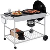 Promotions Grilio stalas 141x62,2x80 cm Juodas metalas Lauko