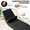 Promotions Grindų kėdė, sulankstoma tinginio sofa žaidimams, 84x50x67 cm, juoda, reguliuojama atlošo padėtis