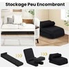 Promotions Grindų kėdė, sulankstoma tinginio sofa žaidimams, 84x50x67 cm, juoda, reguliuojama atlošo padėtis