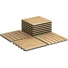 Promotions Grindų plytelės, Kieta akacijos mediena, 30.5x30.5x2.5 cm, Ruda