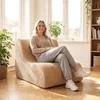 Promotions Grindų sofa 100x78x69,5 cm smėlio spalvos koralinio fliso