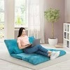 Promotions Grindų sofa-lova, 167x108x18 cm, mėlyna, reguliuojama veliūrinė