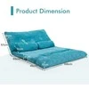 Promotions Grindų sofa-lova, 167x108x18 cm, mėlyna, reguliuojama veliūrinė
