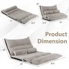 Promotions Grindų sofa-lova, reguliuojama, 180.3x110.5x17.8 cm, smėlio spalvos