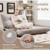 Promotions Grindų sofa-lova, reguliuojama, 180.3x110.5x17.8 cm, smėlio spalvos
