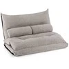 Promotions Grindų sofa-lova, reguliuojama, 180.3x110.5x17.8 cm, smėlio spalvos