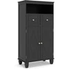 Promotions Grindų spintelė-organizatorius, 56x30x108 cm, juoda, masyvi mediena