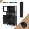 Promotions Grindų spintelė su 4 durimis ir 2 stalčiais 60x30x128 cm juoda