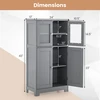 Promotions Grindų spintelė su durelėmis ir reguliuojama lentyna 58x30x109 cm juoda