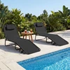 Promotions Gultas 165x64x33 cm Juodas Sulankstomas Reguliuojamas