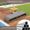 Promotions Gultas 185x65x26-86 cm Pilkas rotangas reguliuojama atlošo dalis, talpykla