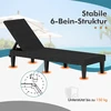 Promotions Gultas su komplektu 150x57x88 cm Juodas rotangas Reguliuojamas lauko baldai