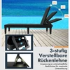 Promotions Gultas su komplektu 150x57x88 cm Juodas rotangas Reguliuojamas lauko baldai