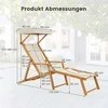 Promotions Gultas tipo kėdė, beržo mediena, 170x62x123-140 cm, smėlio spalvos