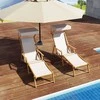 Promotions Gultas tipo kėdė, beržo mediena, 170x62x123-140 cm, smėlio spalvos