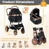 Promotions Gyvūnų vežimėlis 88,9x61x101,6 cm juodas, sulankstomas