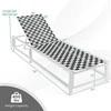Promotions Lauko reguliuojama poilsio gultas terasai, 200.7x68.6x30.5 cm, juoda ir balta