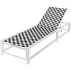 Promotions Lauko reguliuojama poilsio gultas terasai, 200.7x68.6x30.5 cm, juoda ir balta